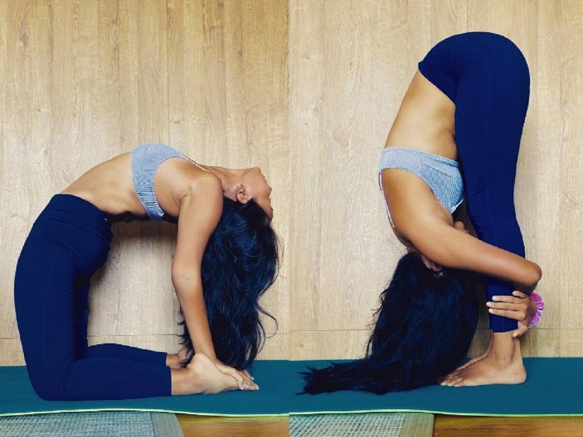 Ankita Konwar Does Backbend And Forward Bend To Kills Monday Blues: How These Yoga Poses Can Benefit You